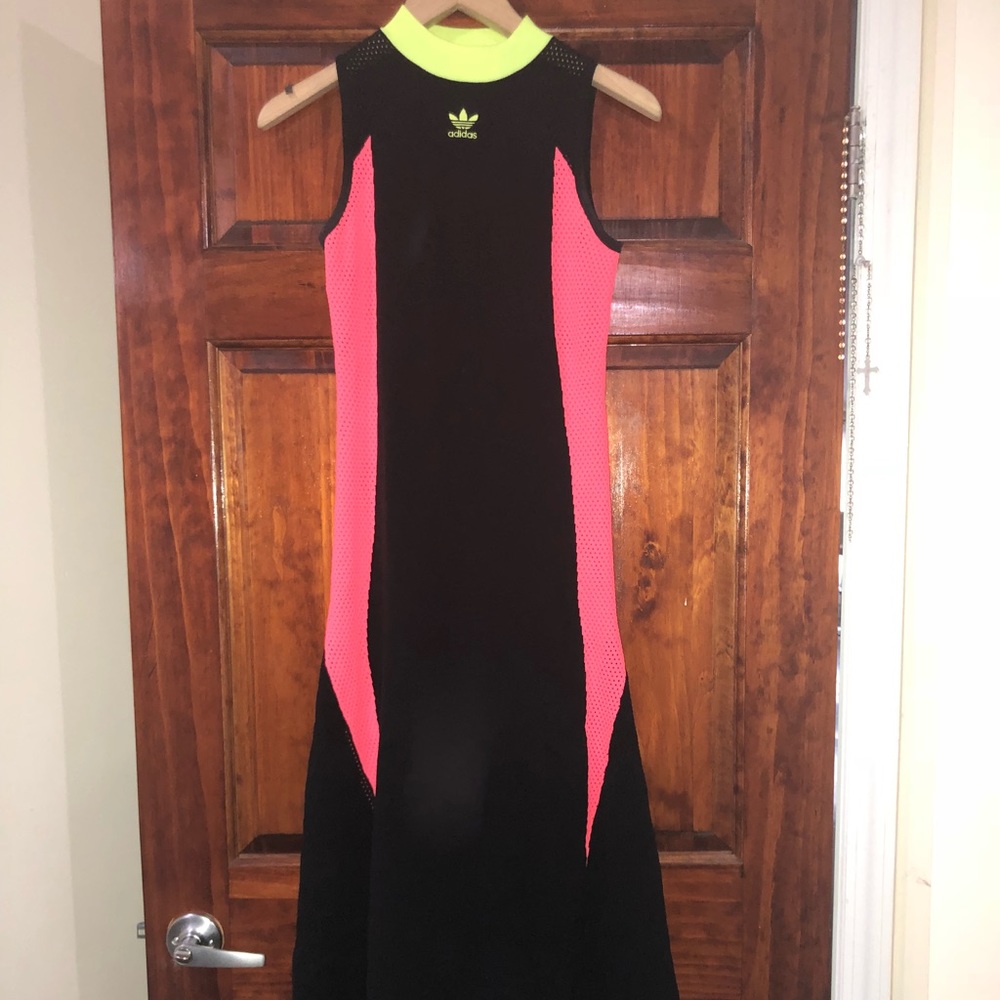Adidas knit stretch flare dress
